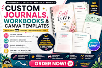 create printable journals, templates, and guided worksheets in canva
