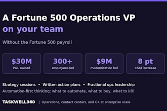 be your operations consultant for automation and cx strategy