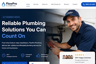 design wix plumbing website plumber plumbing contractor website