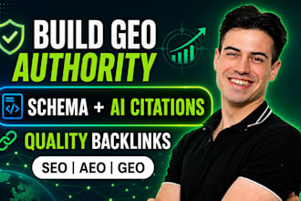 build GEO SEO aeo authority through schema, ai citations and quality backlinks