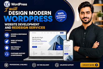 design, redesign build wordpress website, custom wordpress website develo