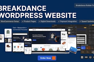 design wordpress website using breakdance builder fix breakdance builder website