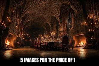 design dark luxury medieval and royal interiors
