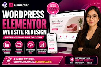 redesign elementor wordpress website professionally