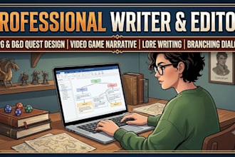 write ttrpg dnd quest design game narrative lore writer branching dialogue tree