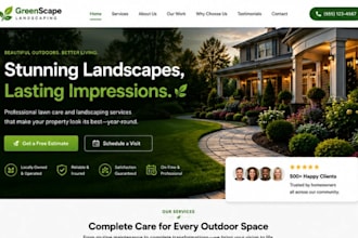 design wix landscaping website lawn care garden services website