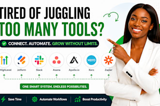 gohighlevel jotform slack asana apollo io  xero zapier integration automation