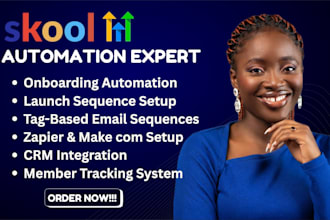 automate skool community with zapier, gohighlevel and email crm integration