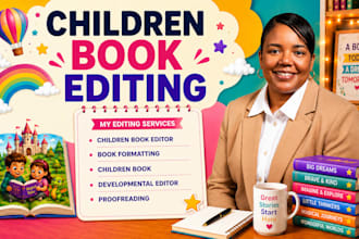 be your professional children book editor for picture books and kids storybook