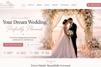 create wix wedding planer website bridal wedding coordinator website