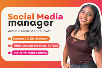 be your social media manager and aesthetic content creator