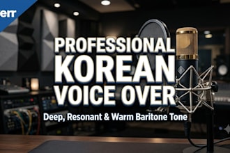 record a deep and professional korean voice over