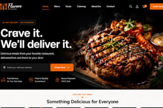 design wix restaurant website online ordering food delivery website