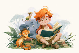 create professional hand drawn childrens book
