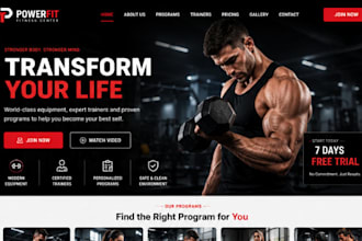 create wix gym website fitness center personal training website