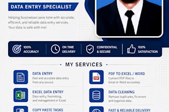 handle excel data entry, formatting and data cleaning