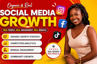 grow organic facebook page instagram page boost tiktok follower mass dm