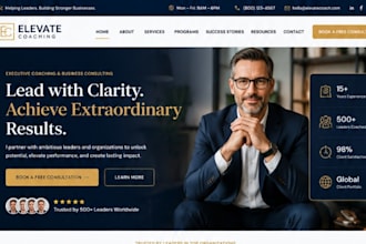 design wix business coach website executive coach consultant website