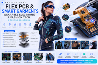 design flex pcb, smart garments, wearable electronic and fashion tech, e textile