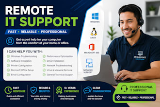 provide professional remote IT support for windows pcs