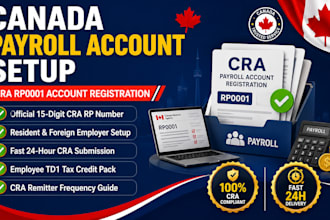 setup canada payroll account register, cra rp account number for non resident