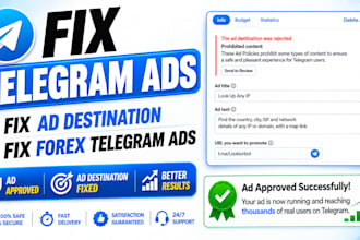 fix telegram ads, fix telegram ad errors, fix forex telegram ads