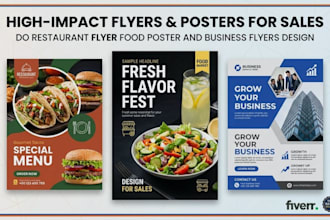 do restaurant flyer food poster and business flyers design for sales