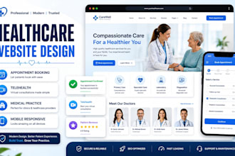 design healthcare website clinic homecare counseling medical practice website