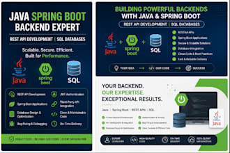 develop java spring boot rest apis and backend applications