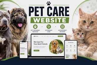 build wordpress pet care and veterinary website with elementor