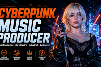 be your ghost producer for cyberpunk synthwave industrial and dark electro music