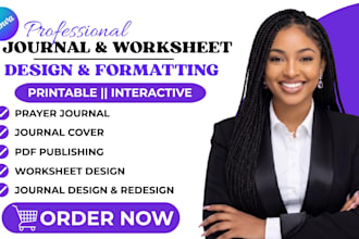do journal design, workbook formatting and christian ebook