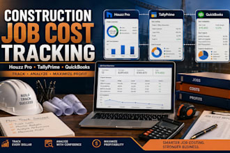 track houzz pro, tallyprime and quickbooks job costs for contractors