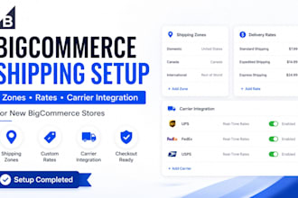 set up bigcommerce shipping rates zones and carrier integration