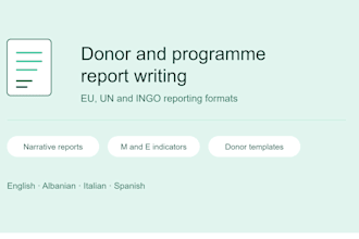 write donor and programme reports