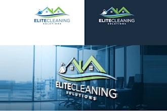 design minimalist cleaning business logo