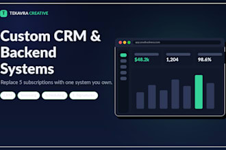 build a custom CRM or backend system into your website