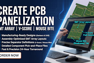 create pcb penalization, smt array, v score and mouse bite panel design