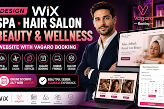design wix spa hair salon beauty wellness website with vagaro booking website