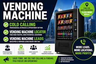 vending machine cold calling, vending machine locator, vending machine leads