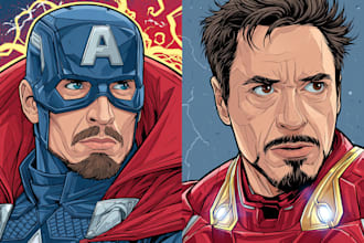 comic book illustration with comic book illustrator