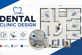 design dental clinic floor plans, dental office layout, cad drafting