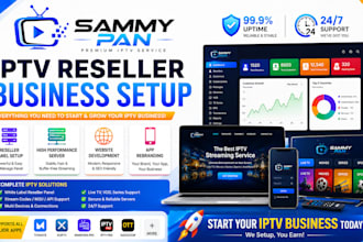 create reseller panel strong8k, dream4k, zen4k, trex with test, admin panel,dns