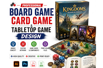 create custom board game, card game, and tabletop game designs