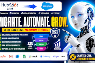 hubspot CRM salesforce migration workflow lead generation integrstion pipeline
