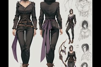 create an anime character sheet