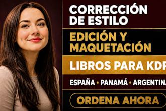 edición, corrección y maquetación de tu libro para KDP