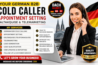 be german b2b cold caller for appointment setting and kaltakquise
