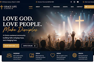 create wix church website ministry christian organization website