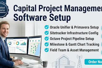 setup your capital project management software via oracle,sitetracker, or octave